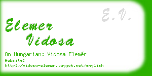 elemer vidosa business card